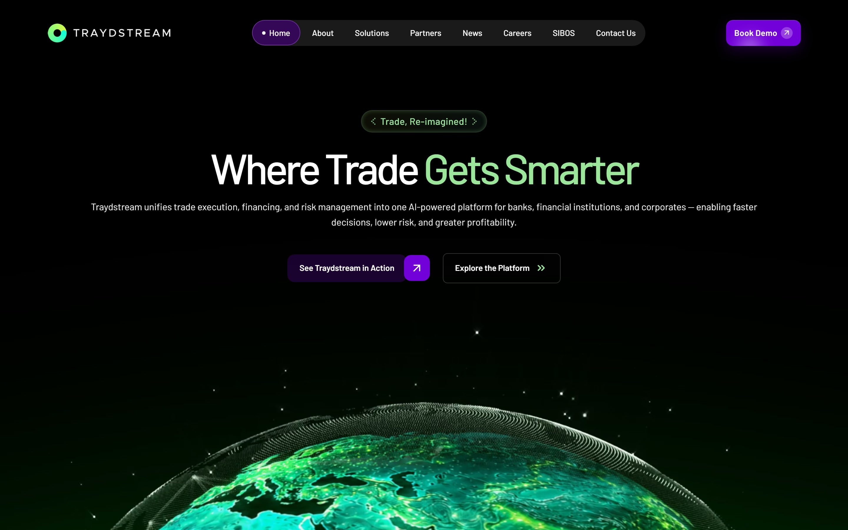 Traydstream website home page