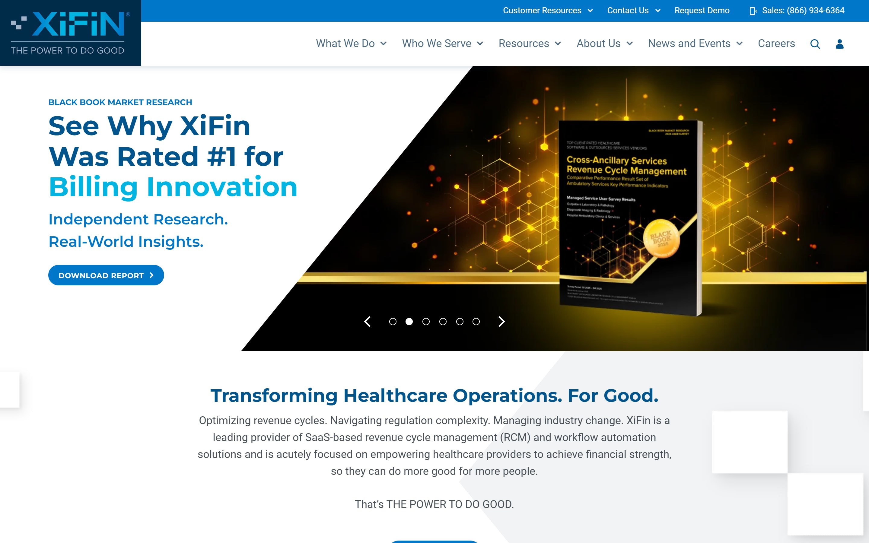 XiFiN website home page