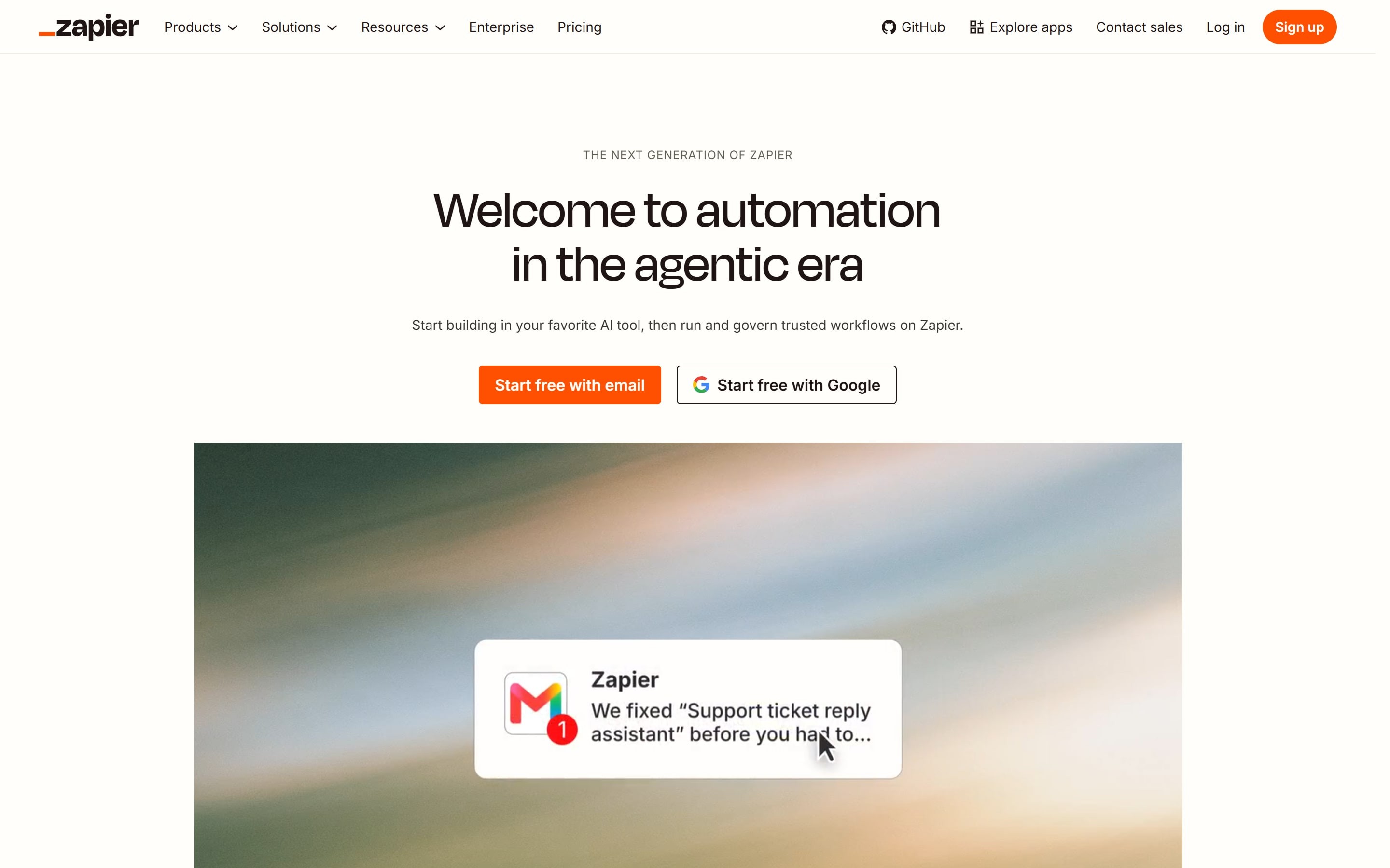 Zapier website home page