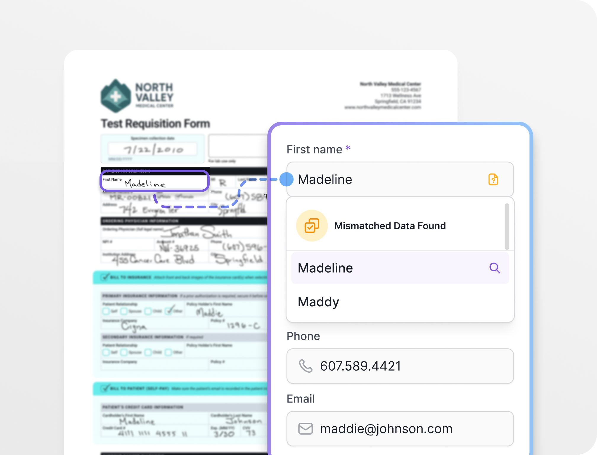 DocKnow finding mismatched data.