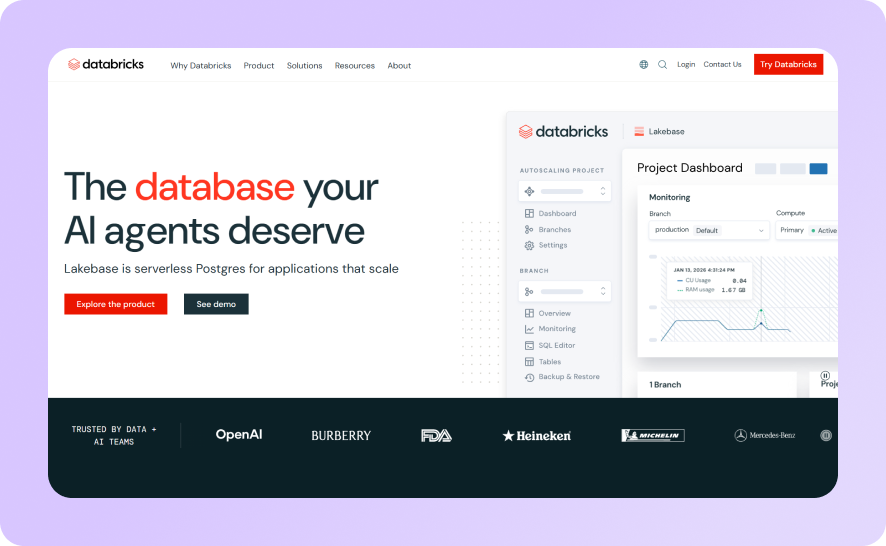 Databricks home page