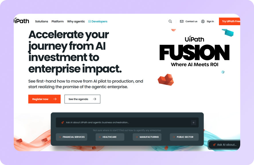 UiPath home page